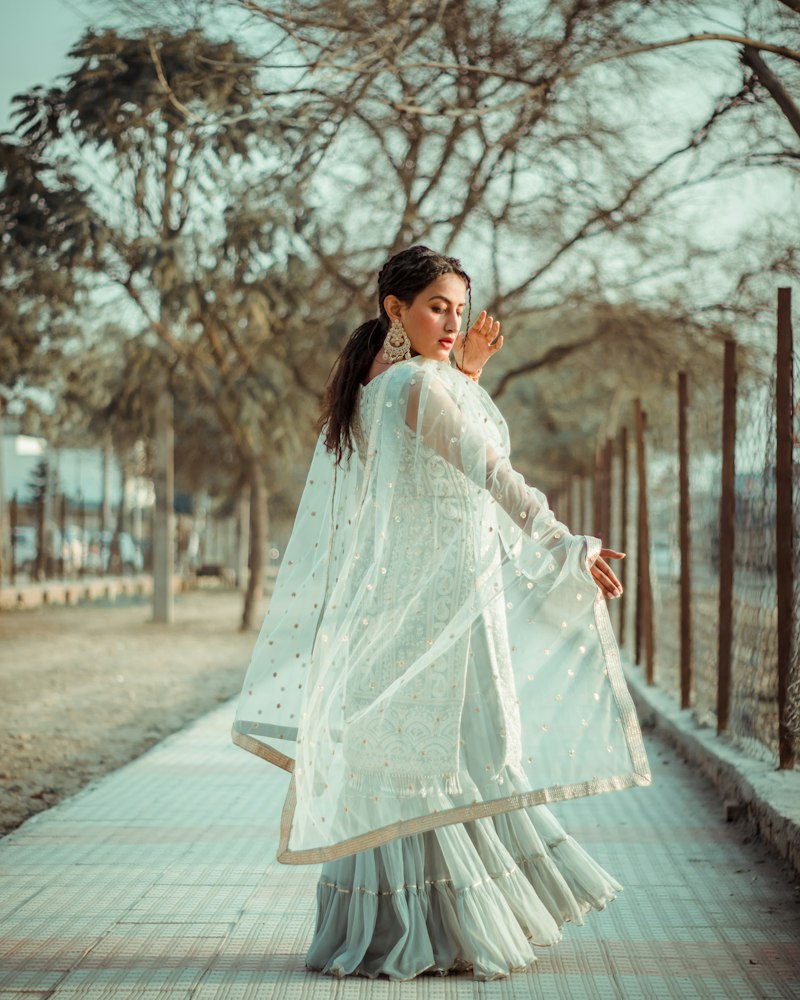 Chikankari Anarkali Set